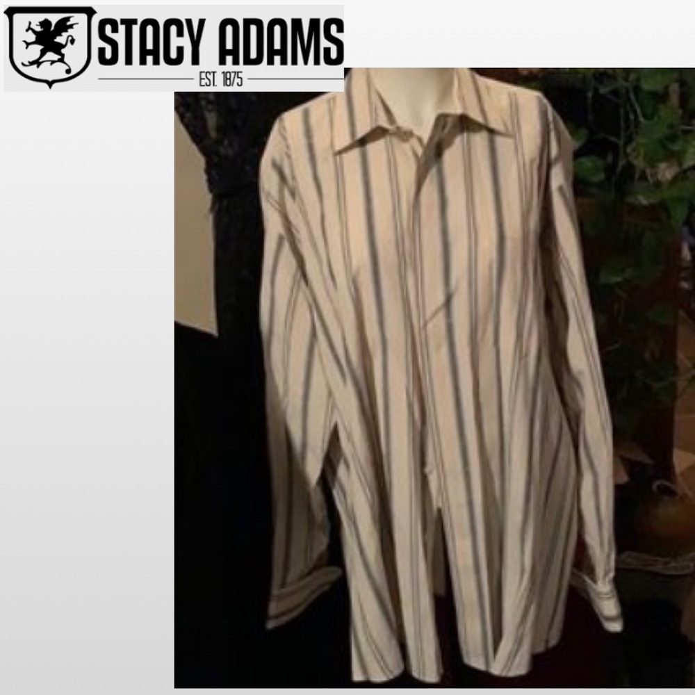 Stacy Adams Men’s Striped Dress Shirt!